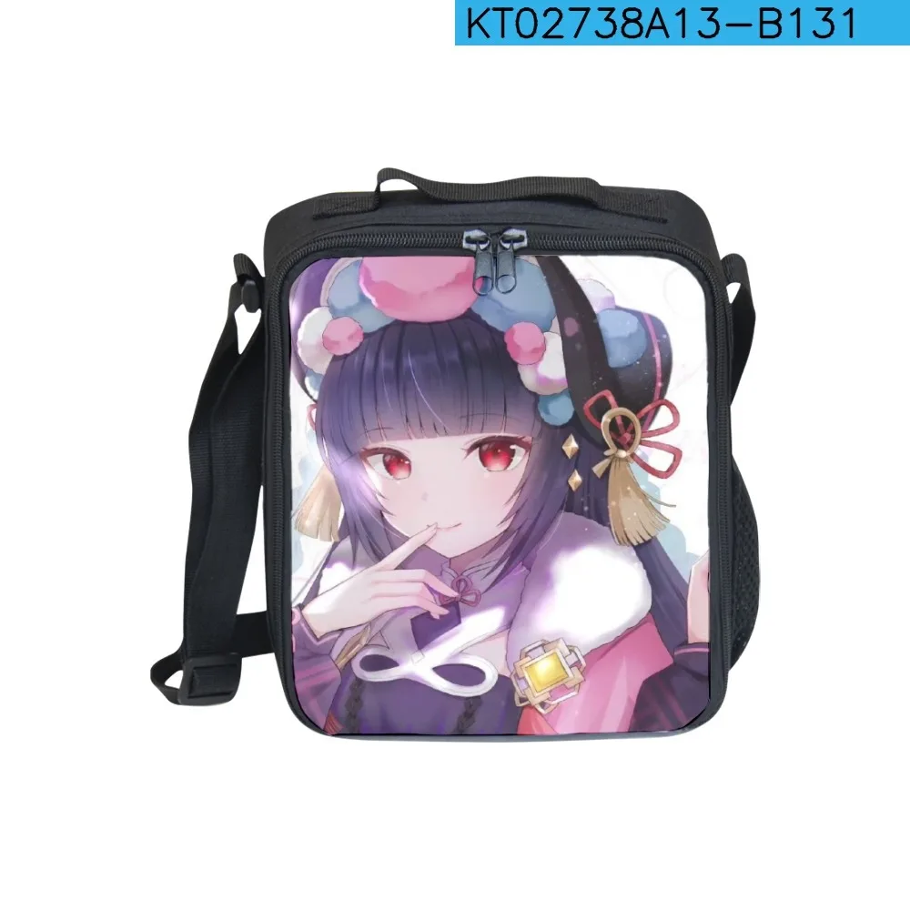 Classic Crossbody Game Genshin Impact Lunchbox Thermal insulation Food Lunch Bag 3D Print Picnic Insulated Handbags Ice Bags