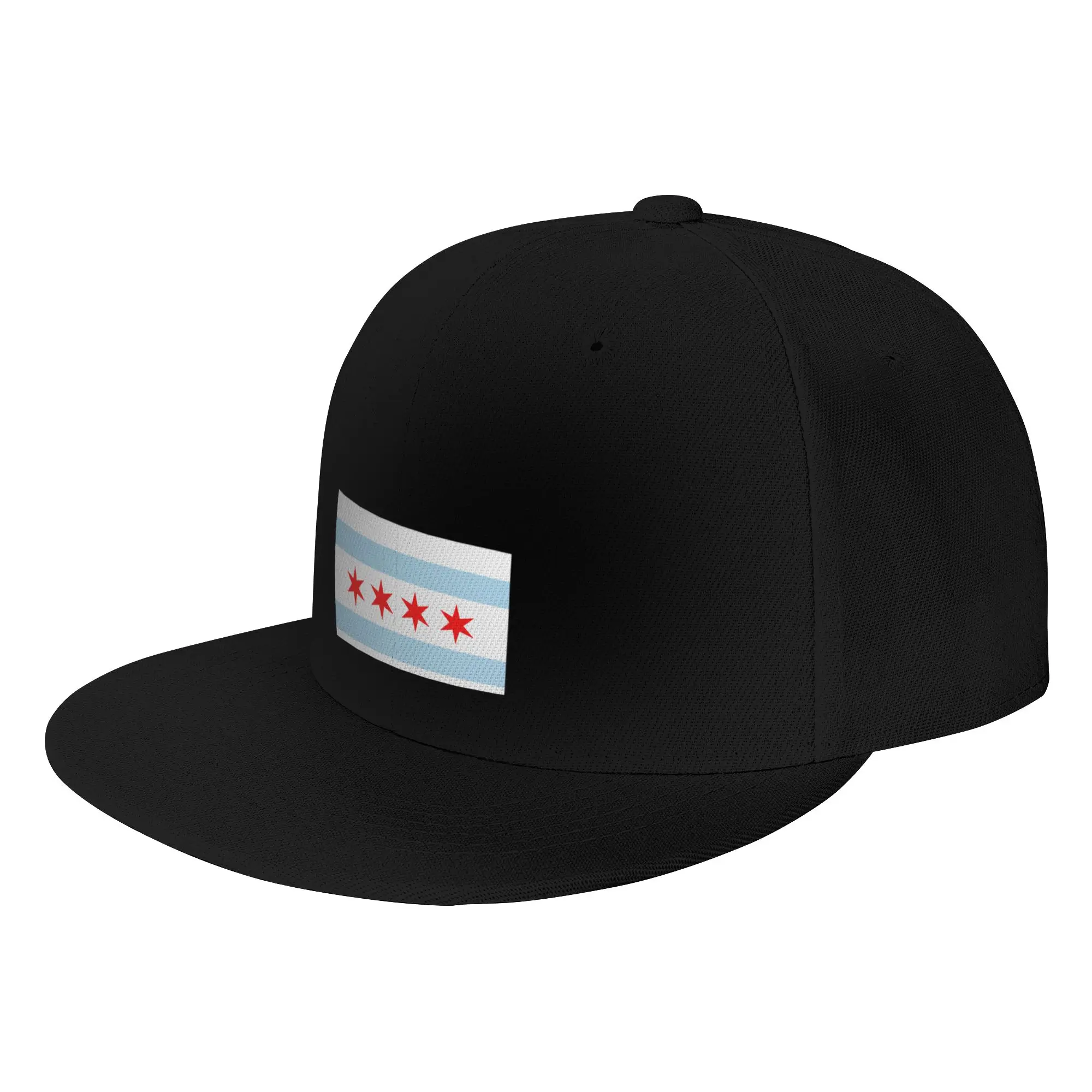 Fashion Chicago Illinois State - Flag Baseball Cap Flat Brim Sun Hat  Fashionistas Women's Visors
