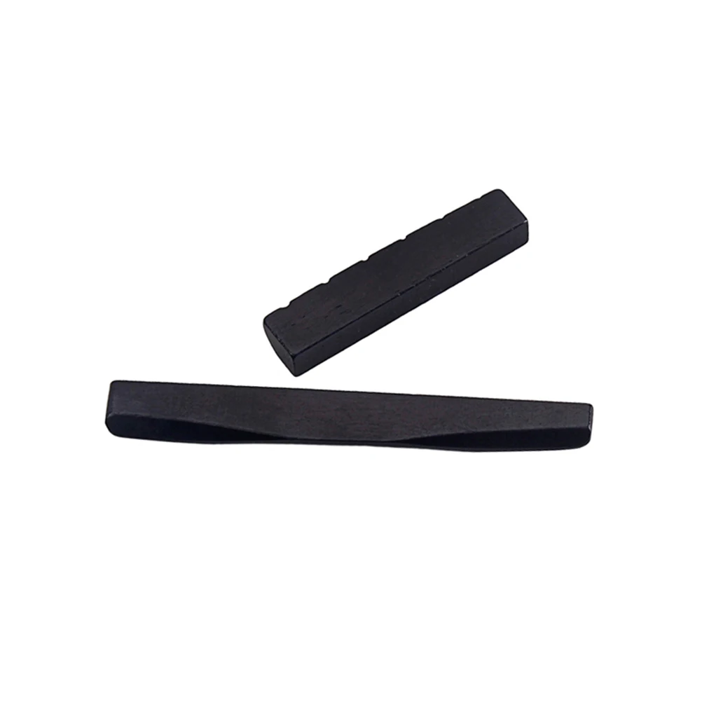 

2Pcs Guitar Bridge Saddle Nut Accessories Camel Bone GL905 Black Durable For Folk Guitars SlopeType Pillows Guitar Components