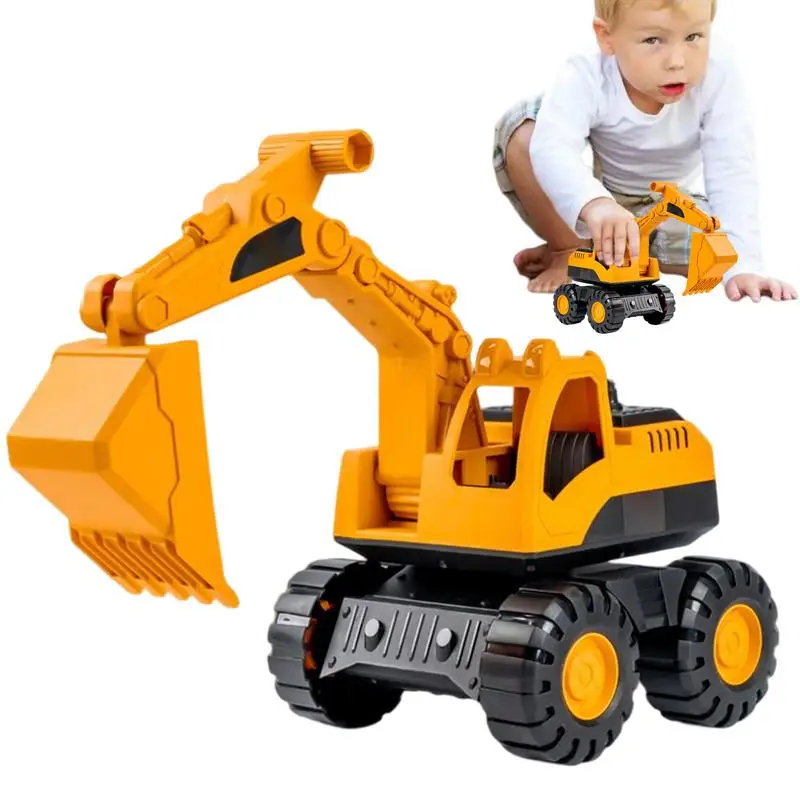 Kids Digger Toy Small Excavator Construction Excavator Dump Truck Toy Digger Vehicle Forklift Inertia Vehicle Toys For Children