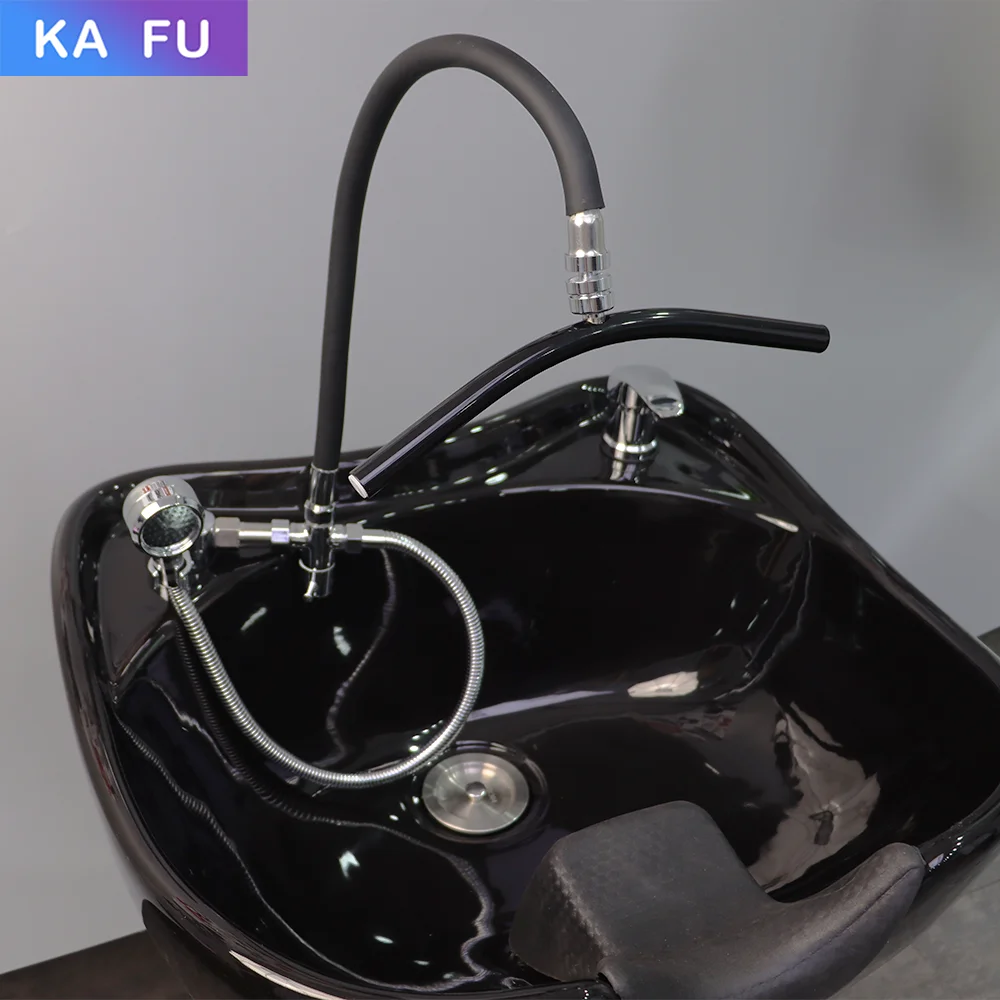 Hair salon shampoo head spa equipment curved waterfall shower shampoo basin hairdressing station beauty salon supplies portable