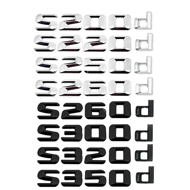 S300d S320d S350d S400d S420d S450d S500d S550d S600d Letter Emblem Badge Trunk Rear Stickers For S Class 2014 2015 2016