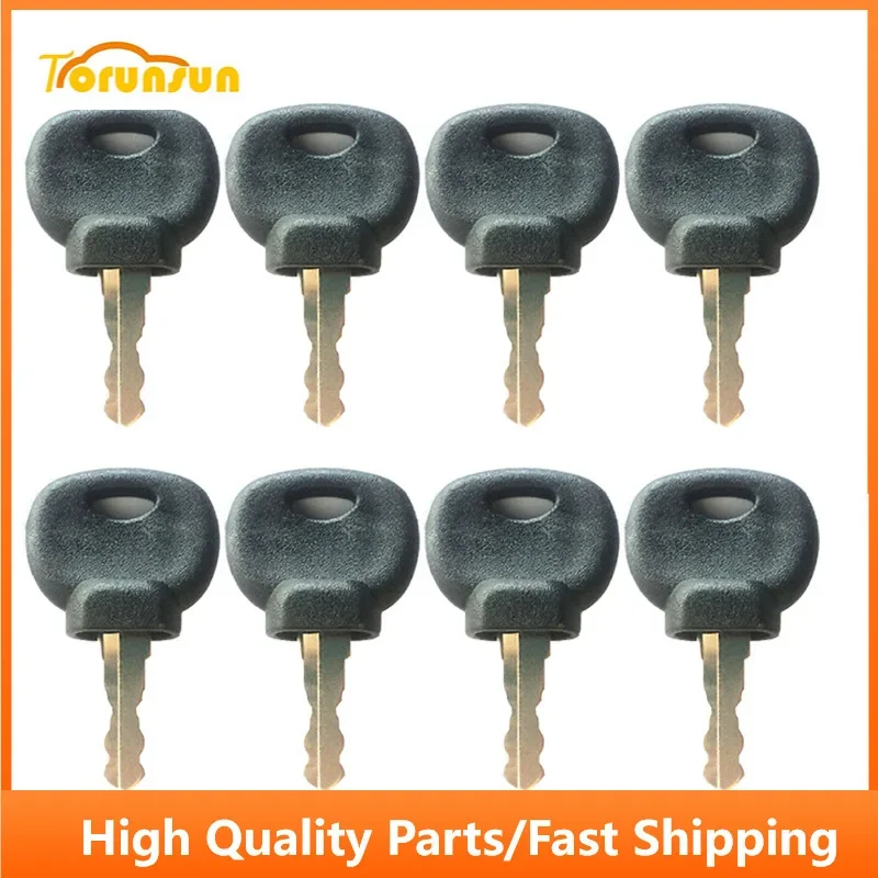 8PCS Heavy Equipment Ignition Key 14707 Fit For JCB New Holland Volvo