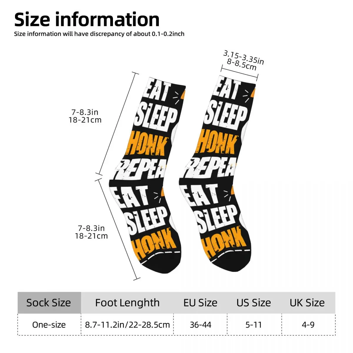 Divertente Crazy compression Eat Sock for Men Hip Hop Harajuku U-untled Goose Game Happy Seamless Pattern stampato Boys Crew Sock