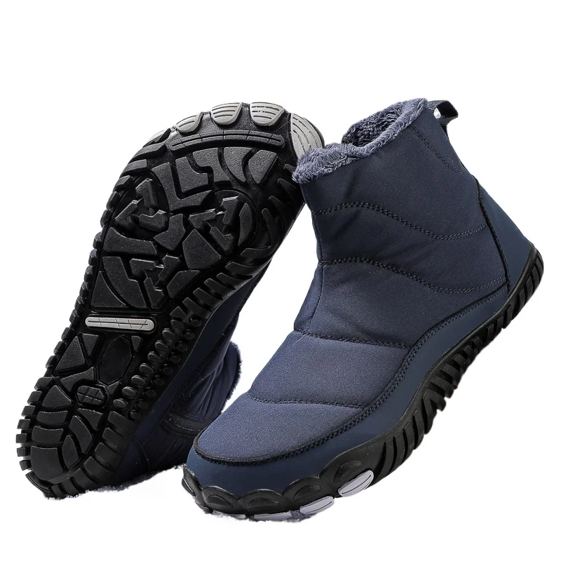 Men‘s Winter Snow Boots High-Top Barefoot Sneakers Outdoor Work Shoes for Trekking Climbing Working High Ankle Snow Boots