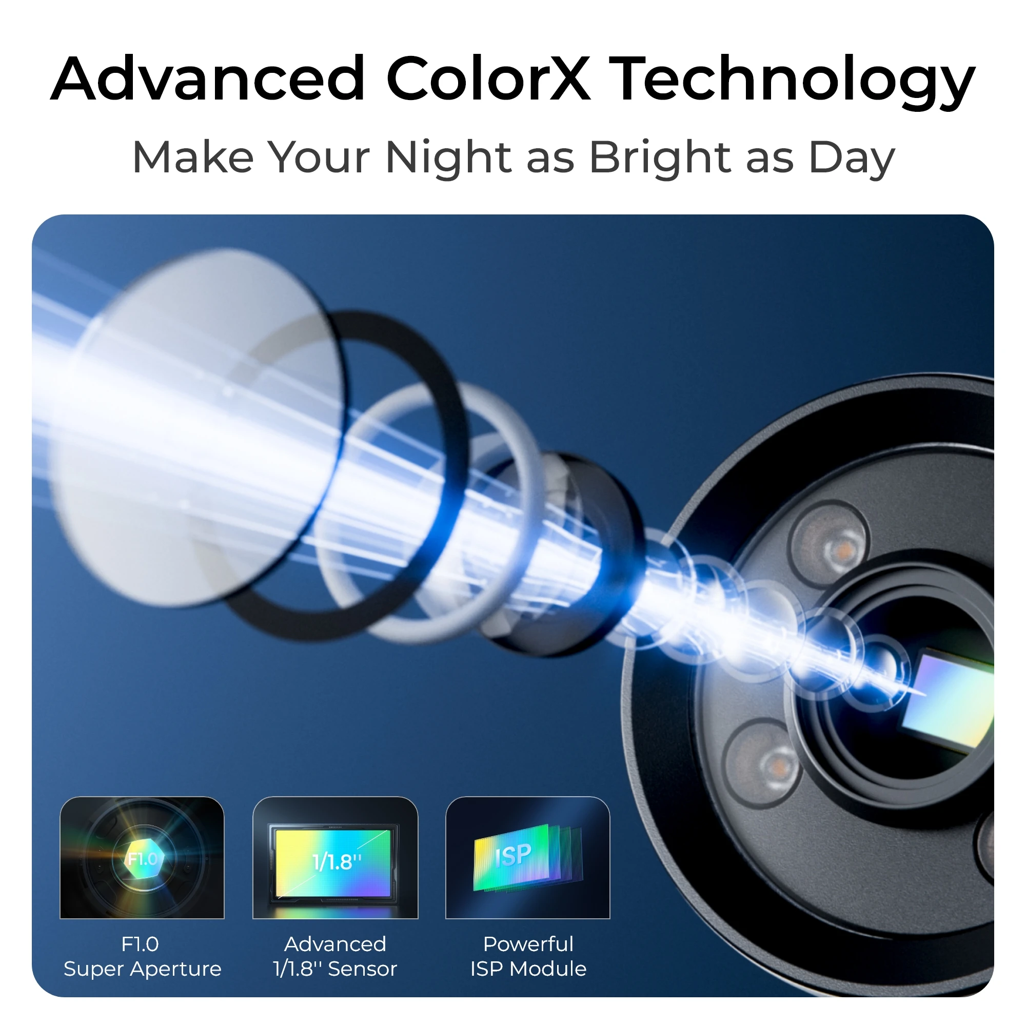 Reolink ColorX 4K PoE Outdoor Security Camera with True Color Night Vision HDR Tech 8MP Smart AI Detection 2-Way Audio IP Camera