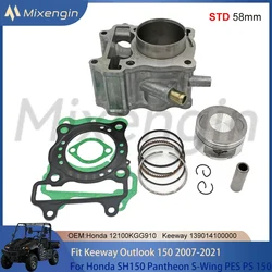 STD 58mm Motor Cylinder Piston Gasket Kit Fit Keeway Outlook 150 2007-2021 For Honda SH150 Pantheon S-Wing PES PS 150 2000-2017