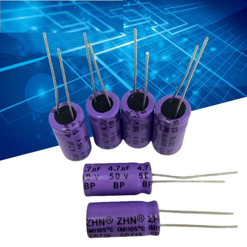10PCS 4.7uf 50v vertical BP NP non-polar aluminum electrolytic capacitor 50v 4.7uf 10X20mm