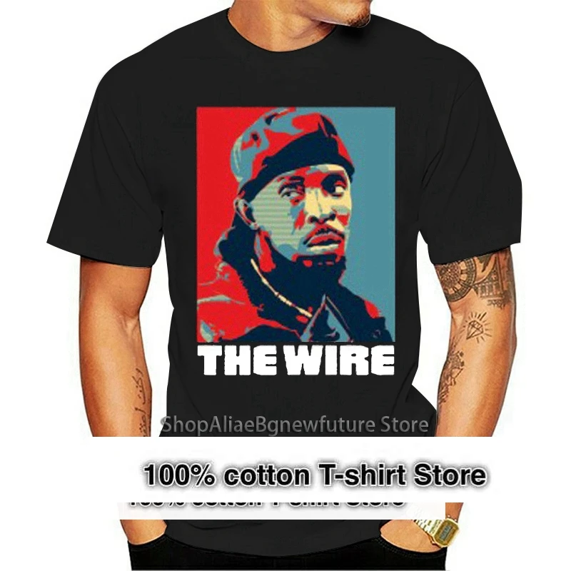 New OMAR LITTLE The Wire TV Show  Black T-Shirt  2024  New Pure Cotton Short Sleeves Hip Hop Fashion Mens T-Shirts