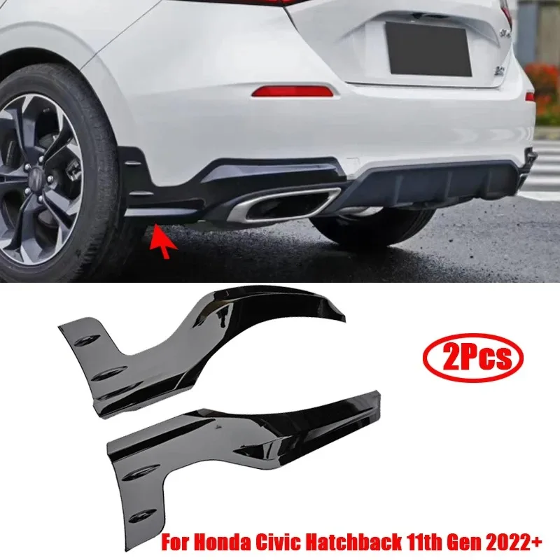 MU Style Rear Bumper Extension Aprons For Honda Civic 2022 2023 2024 11th Gen Hatchback