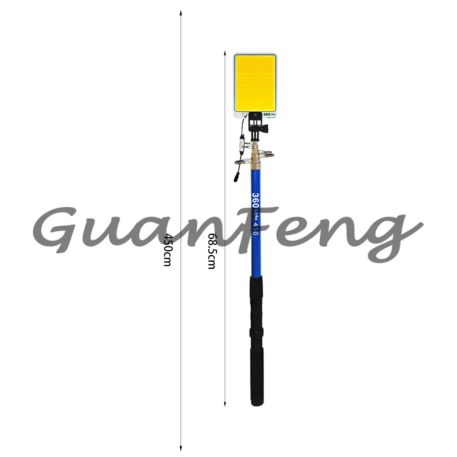 12V Waterproof LED Camping Lantern, Folding Multifunctional Tent Light for Outdoor Travel