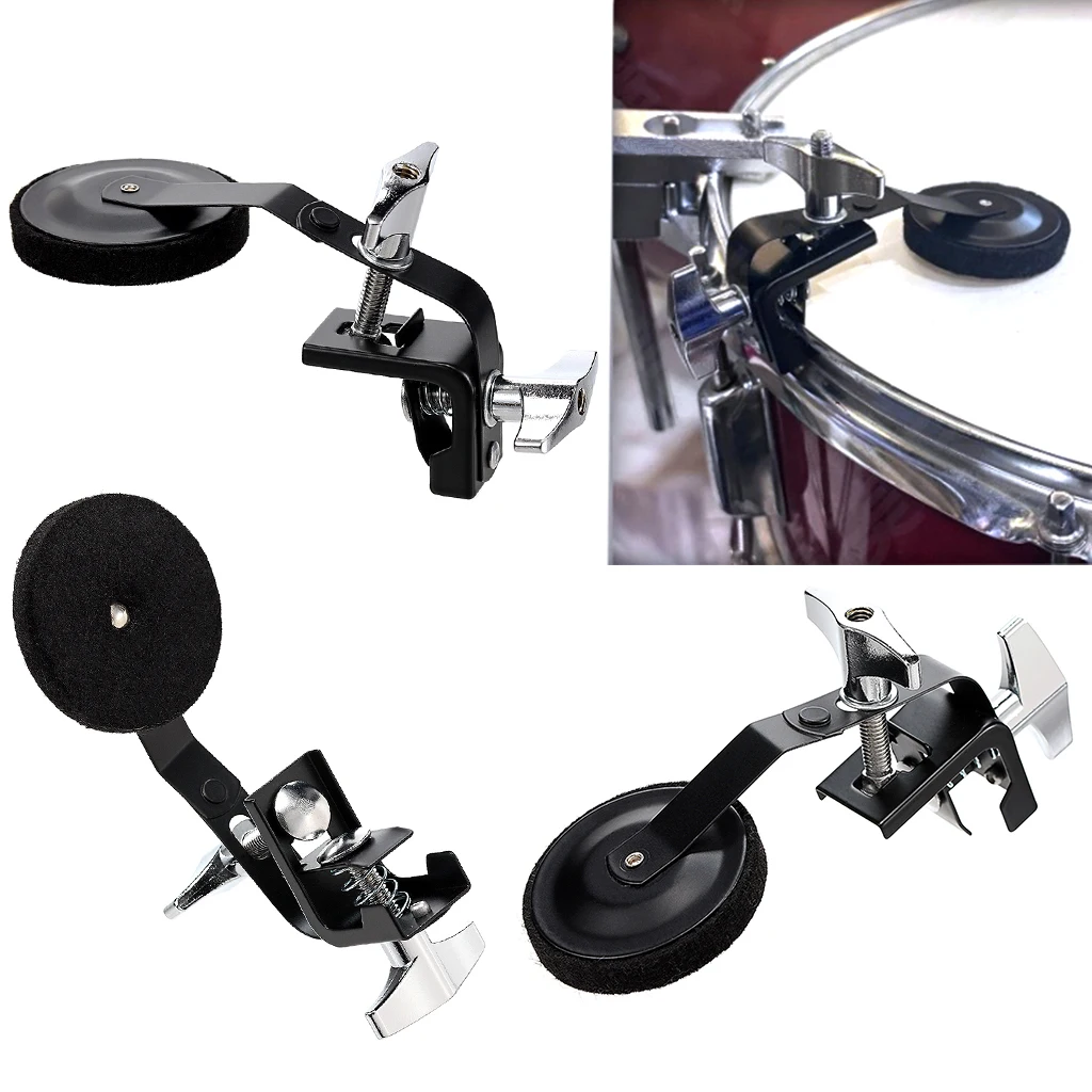 

Clamp-On Drum Mute - Felt Silencer Damper for Snare/Toms, Practice Noise Reduction