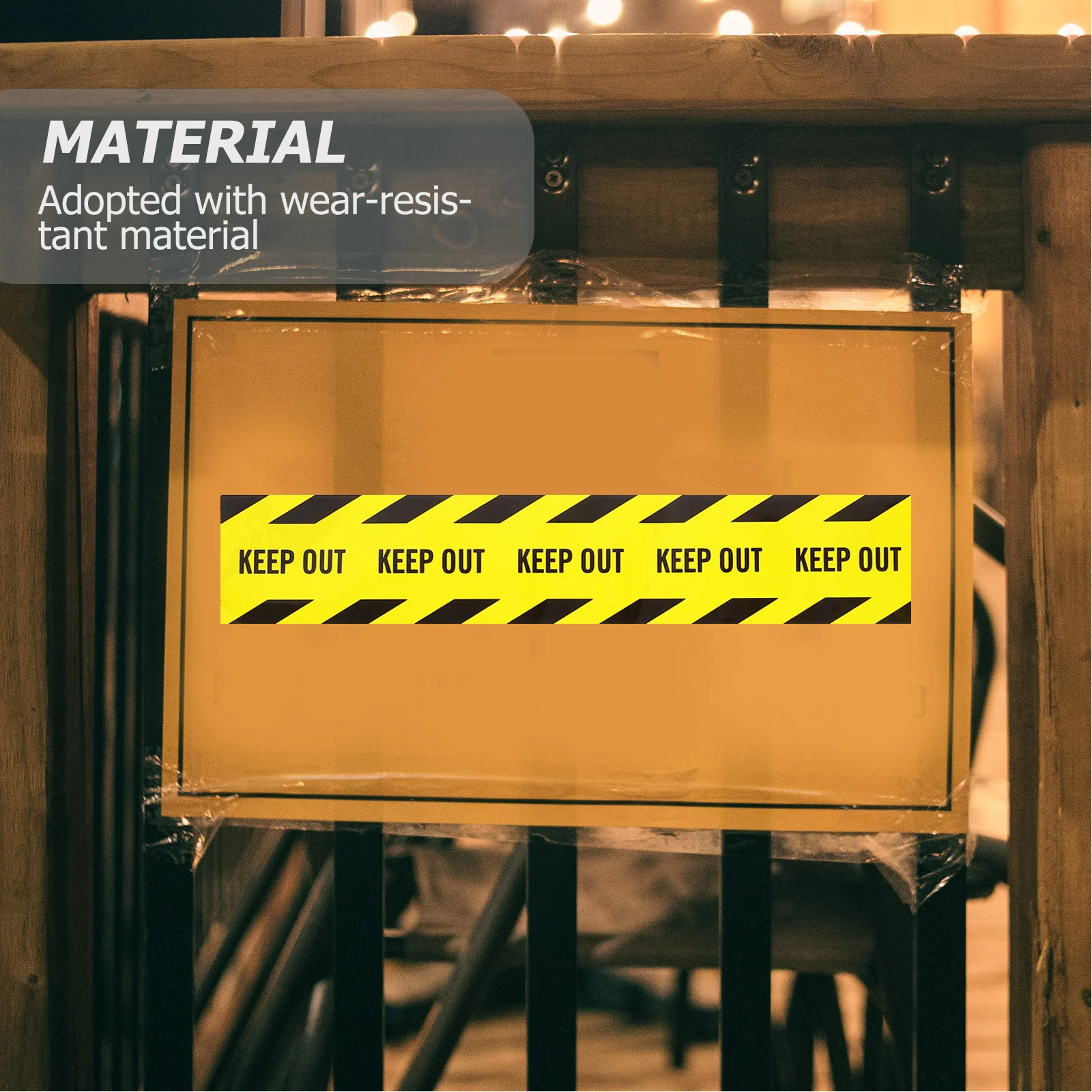 

1 Roll Black Yellow Safety Warning 4.8Cmx250M Heavy Duty Adhesive For Floor Wall Equipment Marking Slip Resistant Durable