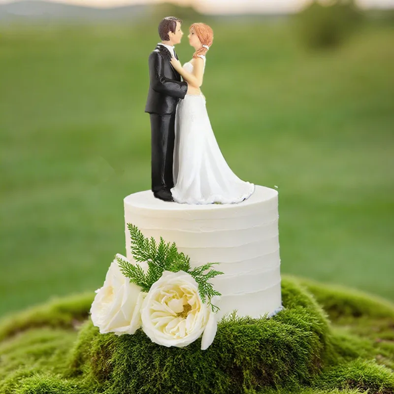 

Loving Football Bride and Groom Wedding Cake Topper wedding gifts for wedding cake decorations supplies