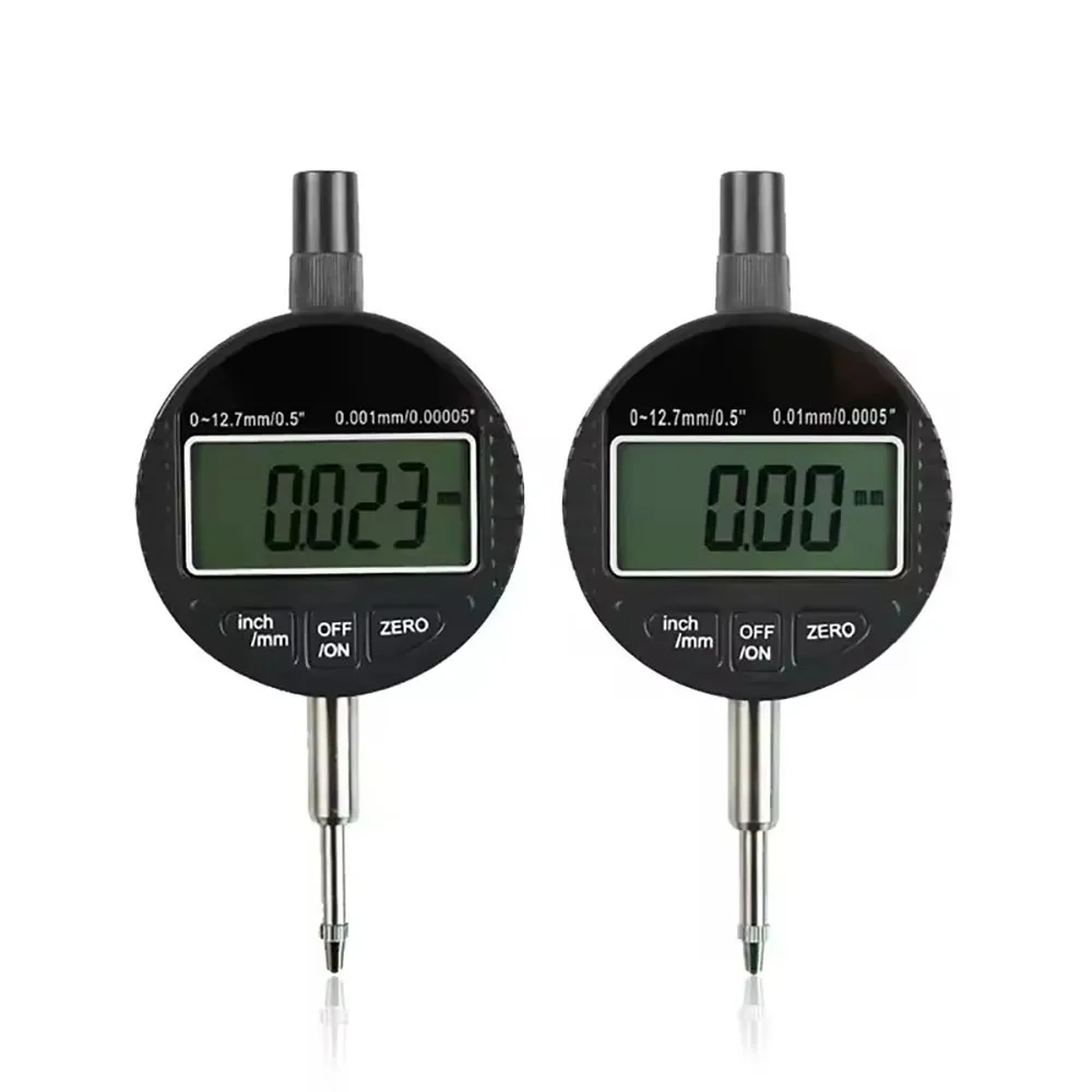 Medidor de dial digital, indicador de rango de 0-12,7/25,4 mm, herramienta de precisión de 0,01 mm/0,005", 0,001 mm/0,0005", indicador de prueba de calibre de dial