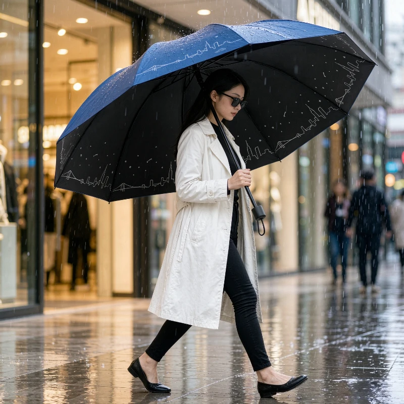 Lightweight Folding Sun Rain Umbrella UV Protection Portable Dual Purpose Parasol for Men Women Travel Commute Daily Use 접이식 우산