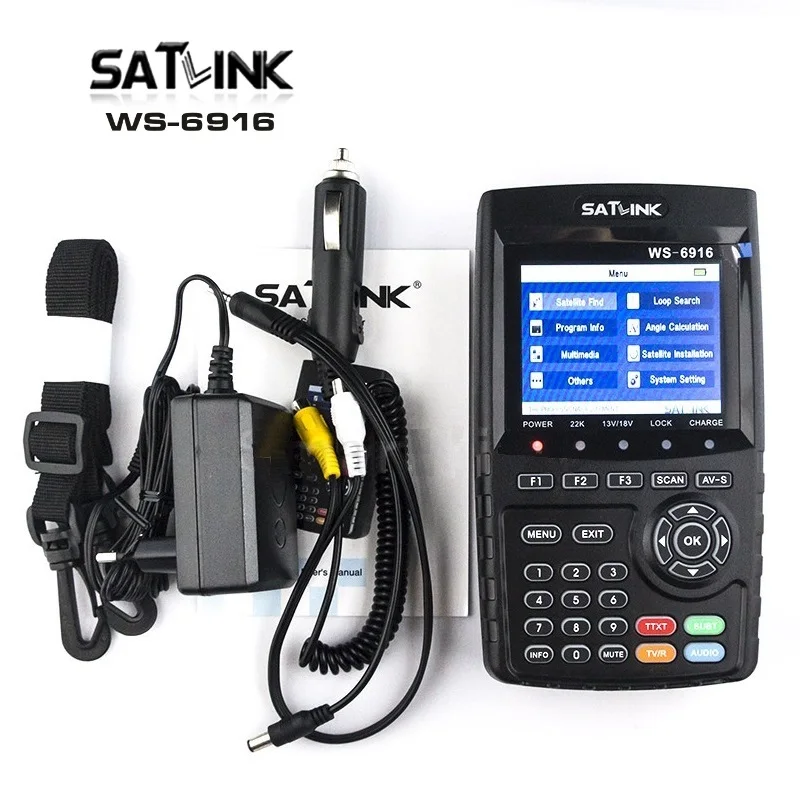 Satlink WS-6916 DVB-S2 medidor buscador de satélite digital MPEG-2/MPEG-4 Full h.264 DVB S2 WS6916 medidor buscador de satélite