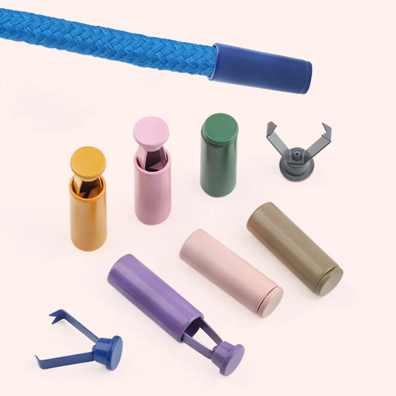 2Pcs  Detachable Stopper With Lid Cap Rectangle Cord Ends Lock Stoppers For Rope Apparel Sportswear Parts Accessories
