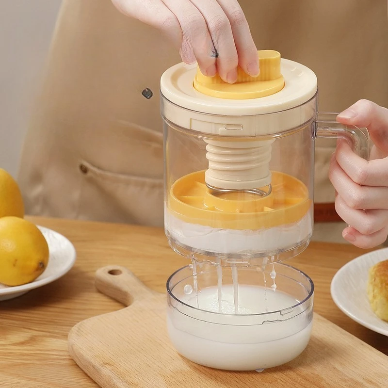 1pc Creative Portable Practical Rotatable With Handle Yogurt Filter Homemade Cheese Filter Drain Separator Kitchen Accessories