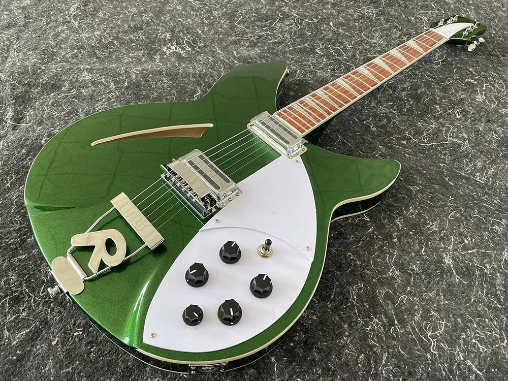 

electric guitar，metallic green color,360 6strings，2-Piece Pickup，Rosewood Fingerboard，high quality guitar，free shipping