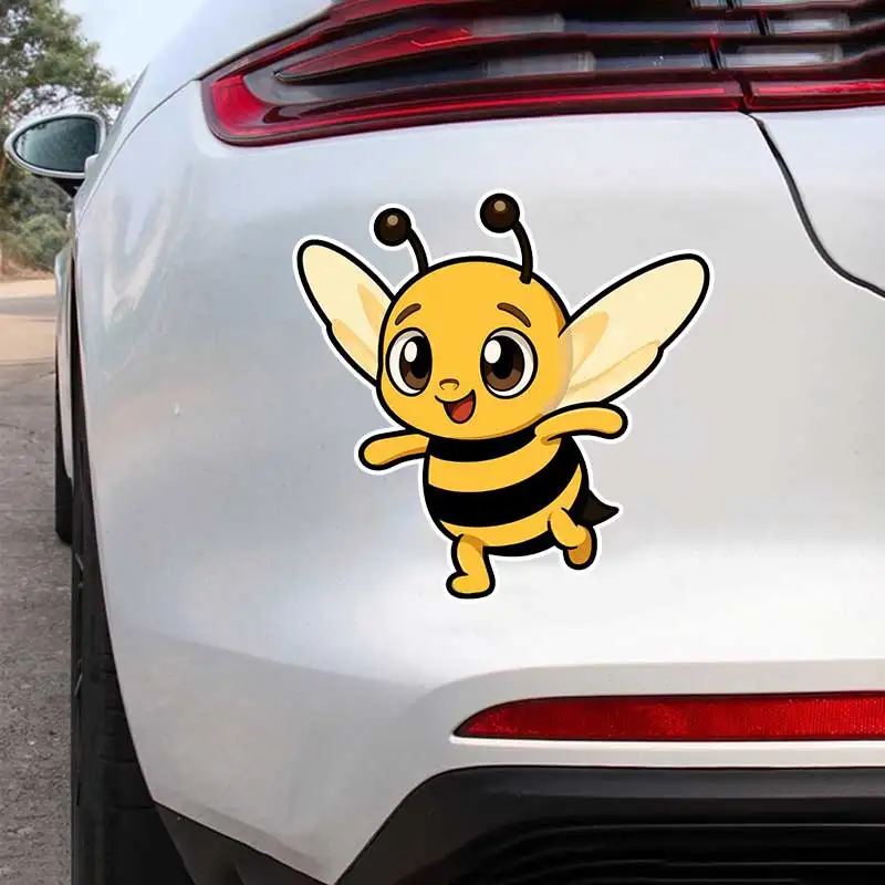 

Cheerful Little Bee Car Sticker Vinyl Decal Waterproof Rear Window Motorcycle Camper Bumper Truck Laptop Decoration SH1630