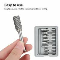8pcs/set 1/4 Inch 6mm Tungsten Power Tool Carbide Burr Bits Rotary Files CNC Engraving Tool Set for Power Tool