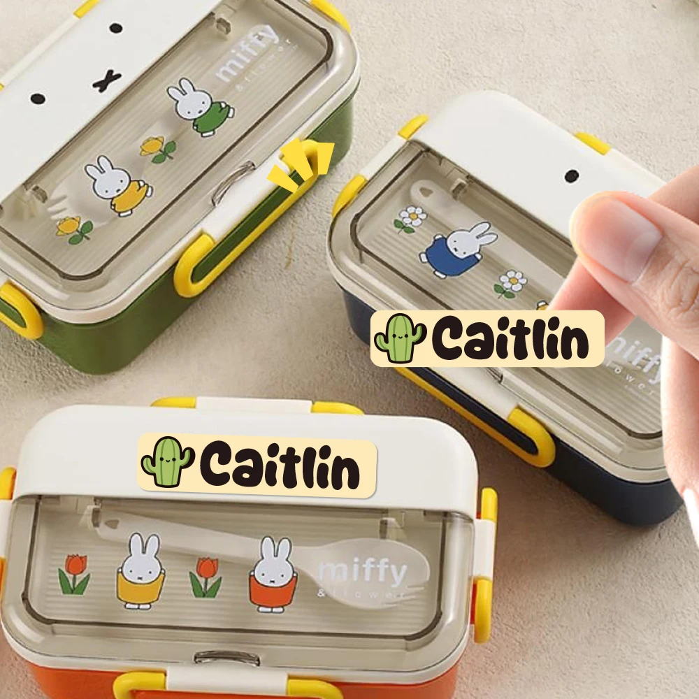 Custom Green series Name Sticker,Transparent Waterproof Stickers for Kids,diy Name Labels for School Bottles Pen Box Mug Uniform