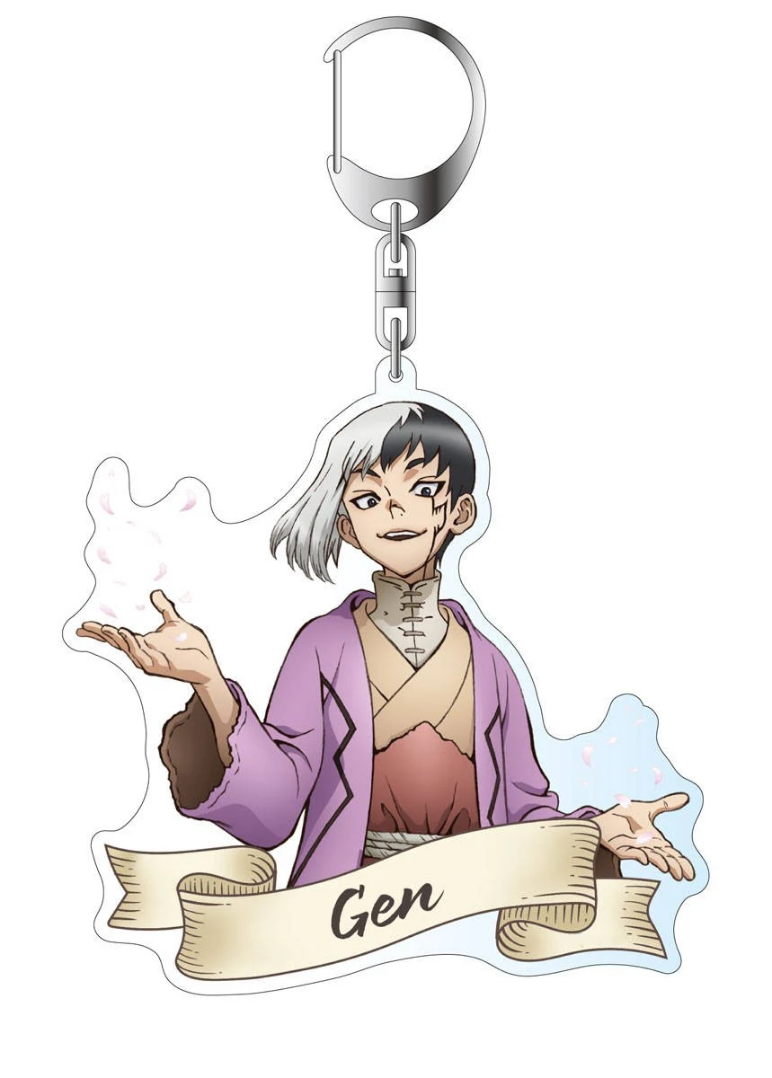 Anime Peripheral PRDr. Stone Acrylic Keychain Pendant, Ukyo Saionji, Isabel Asmicrons, Ri Senku, Ishigami, Ornamen, GérGifts, Environ 6cm