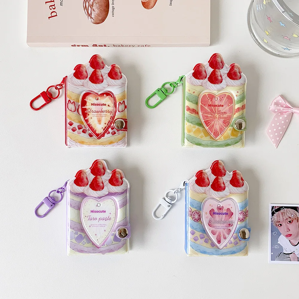 Girl Cartoon 2 Inch Strawberry Pendant Mini Album Photobooth ID Photo Storage Book Student Kpop Card Binder - view 2
