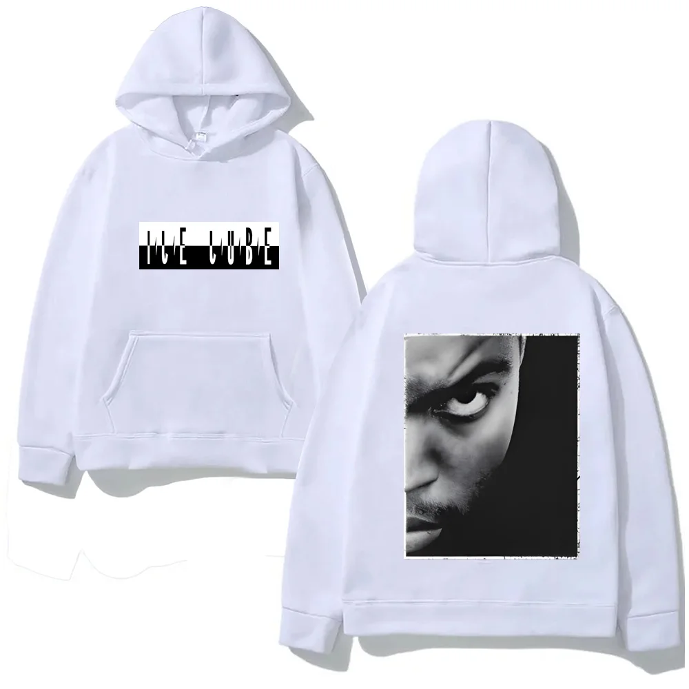 Ice Cube Photo Back Black Hoodie 2025 New Same as official website Grunge Sweatshirts Punk Long Sleeve Clothing Hooded Pullovers