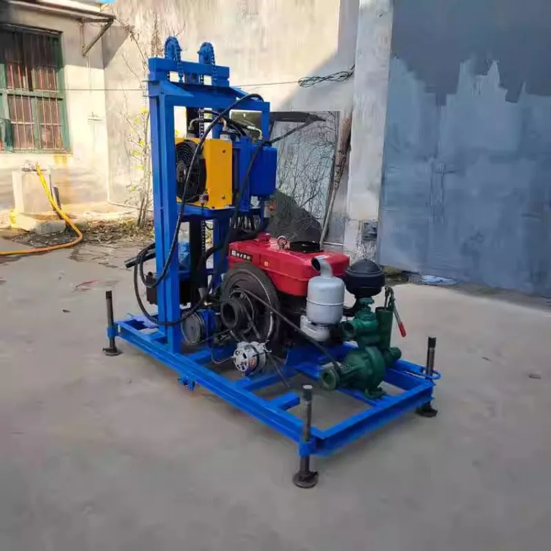 Deep Artesian Well Drilling Rig Diesel Bohrlochmaschine 300 m Crawler montiertes Mini Small Drill Rig