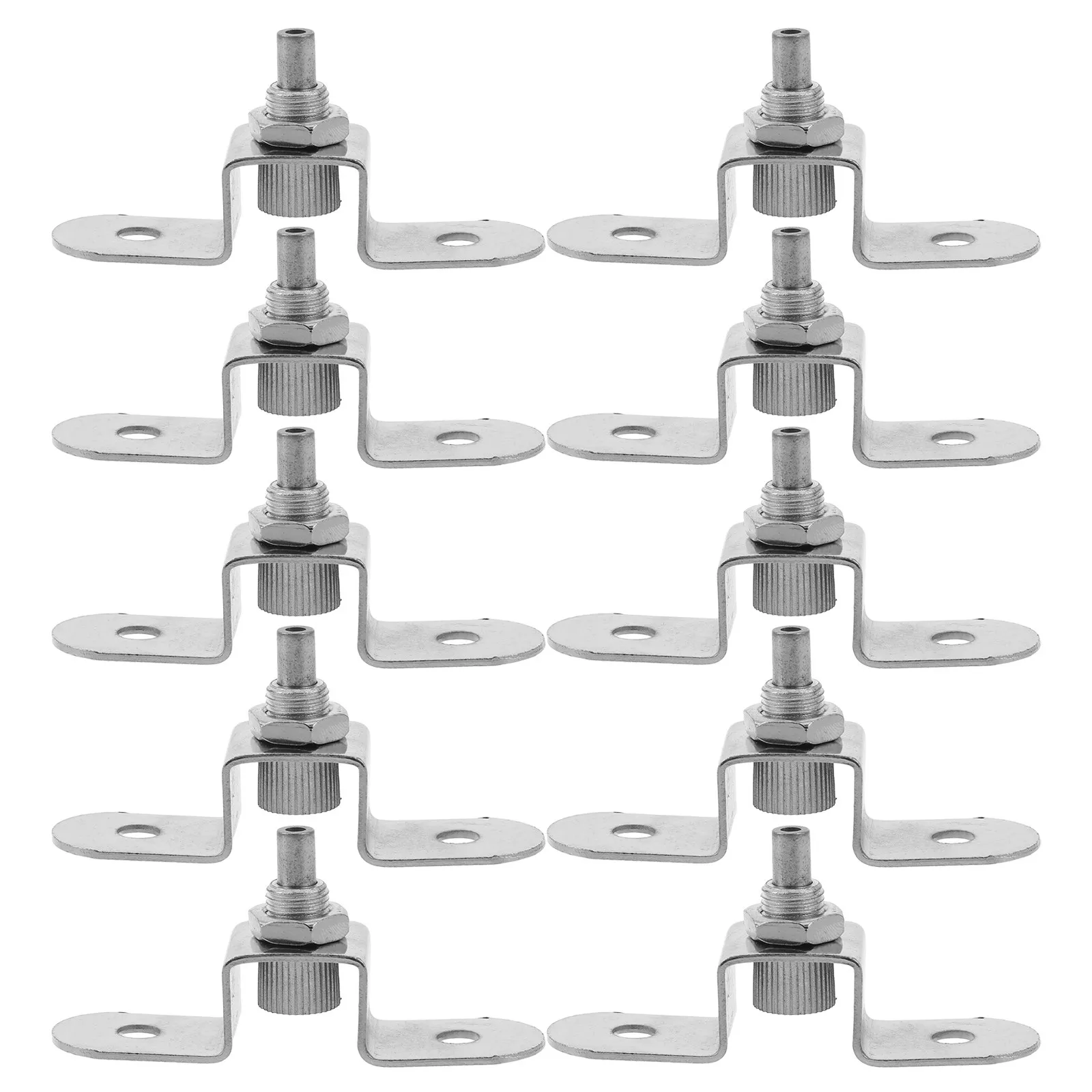 10Pcs Cable Suspension Mounting Plates Heavy Duty Stainless Steel Ceiling Hooks for Picture Hanging Lighting Fixtures Wire Rope