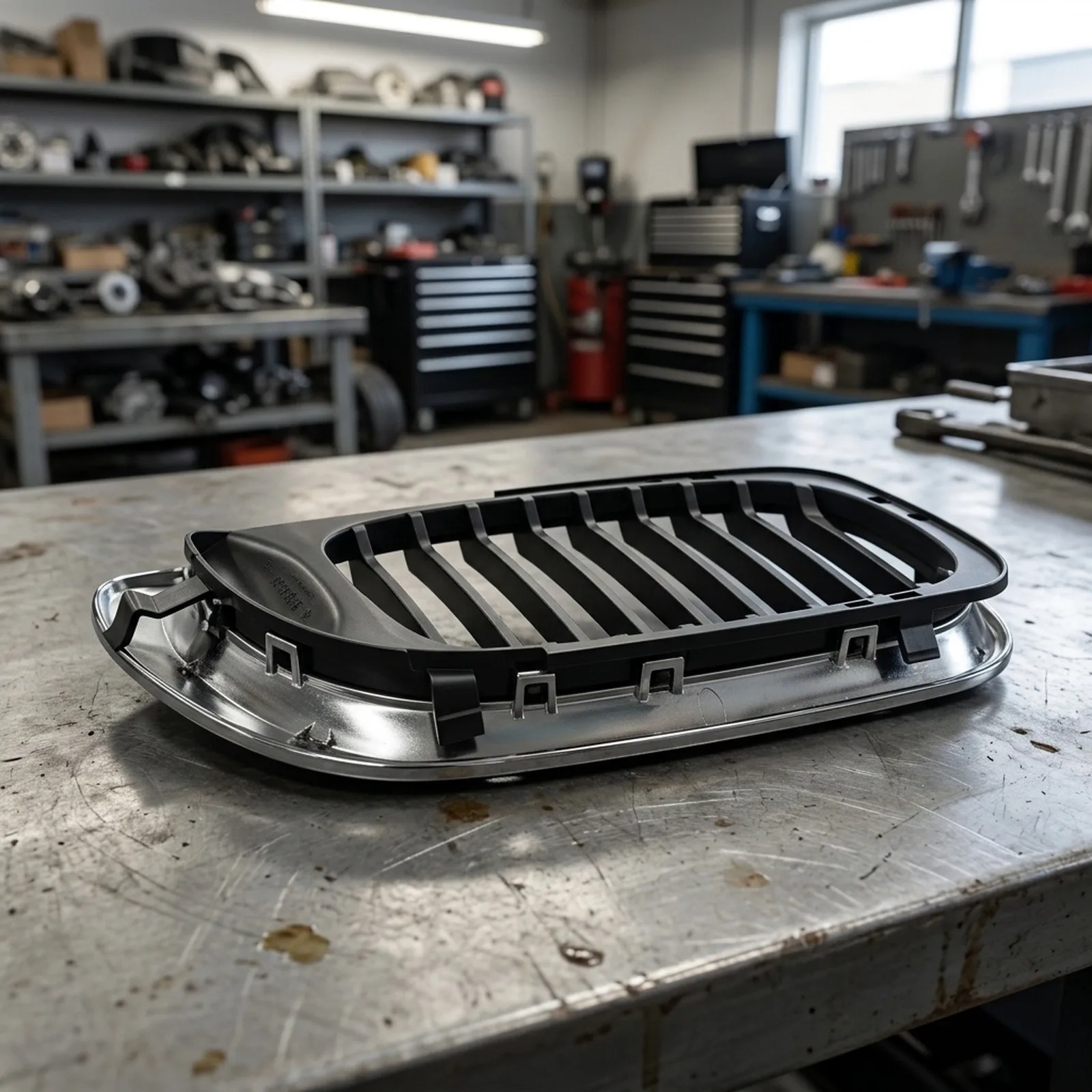 Front Bumper Grille Replacement for BMW For E46 For 3 Series 2002-2005 ABS Grille Left Right Pair OEM Compatible