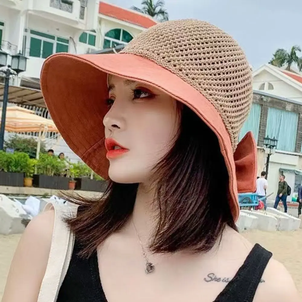 Summer Women Bucket Hat UV Protection Sun Hats Soft Foldable Wide Brim Hats Outdoor Hiking Camping Beach Hat Panama Cap