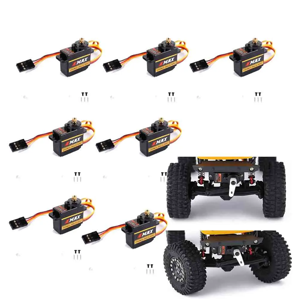 Emax EMX-SV-0275 ES08MA II Analog Metal Gear Servo For Axial SCX24 90081 Axi00006 Axi00002 RC Robotics Plane Wing Car Radio