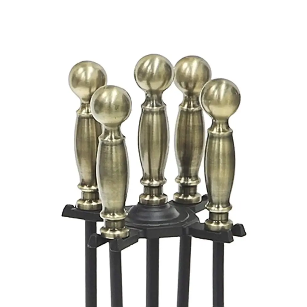 Fireplace Tool Set, Brass