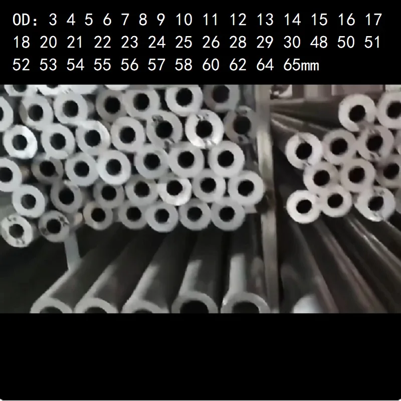 Aluminium Tube OD 3 4 5 8 10 12 15 20 25 28 30 48 50 51 52 53 54 55 56 57 58 60 62 64 65mm Round 6061 Aluminum Metal Pipe