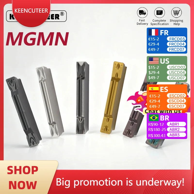 

MGMN150 200 250 300 400 500 600 -M/-G/-J/-T/-DR/-PF H01/KT60/YZ6020/YZ5115/YZ5010A Carbide Insert Grooving Parting Turning Tool