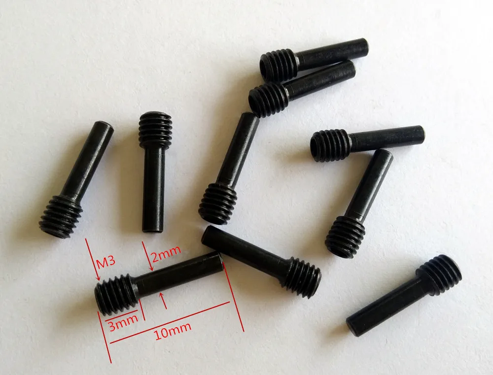 Hard Steel M3 Hex Adapter Universal Joint Driveshaft Screw Pins 10pcs for Axial Traxxas Arrma HPI RC