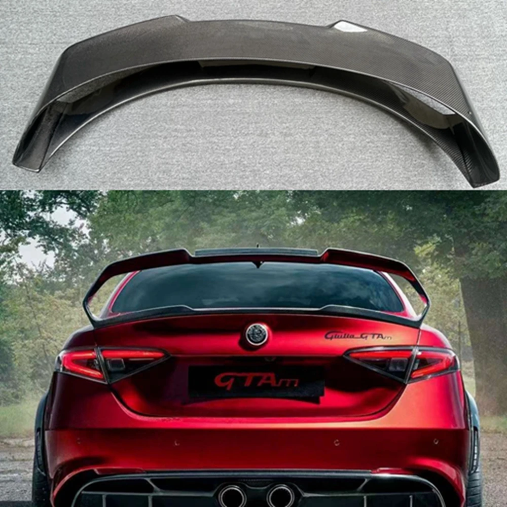 

For Alfa Romeo Giulia 2015-2019 high quality Carbon Fiber rear boot Wing Spoiler Rear Roof Spoiler Wing Trunk Lip Boot Cover