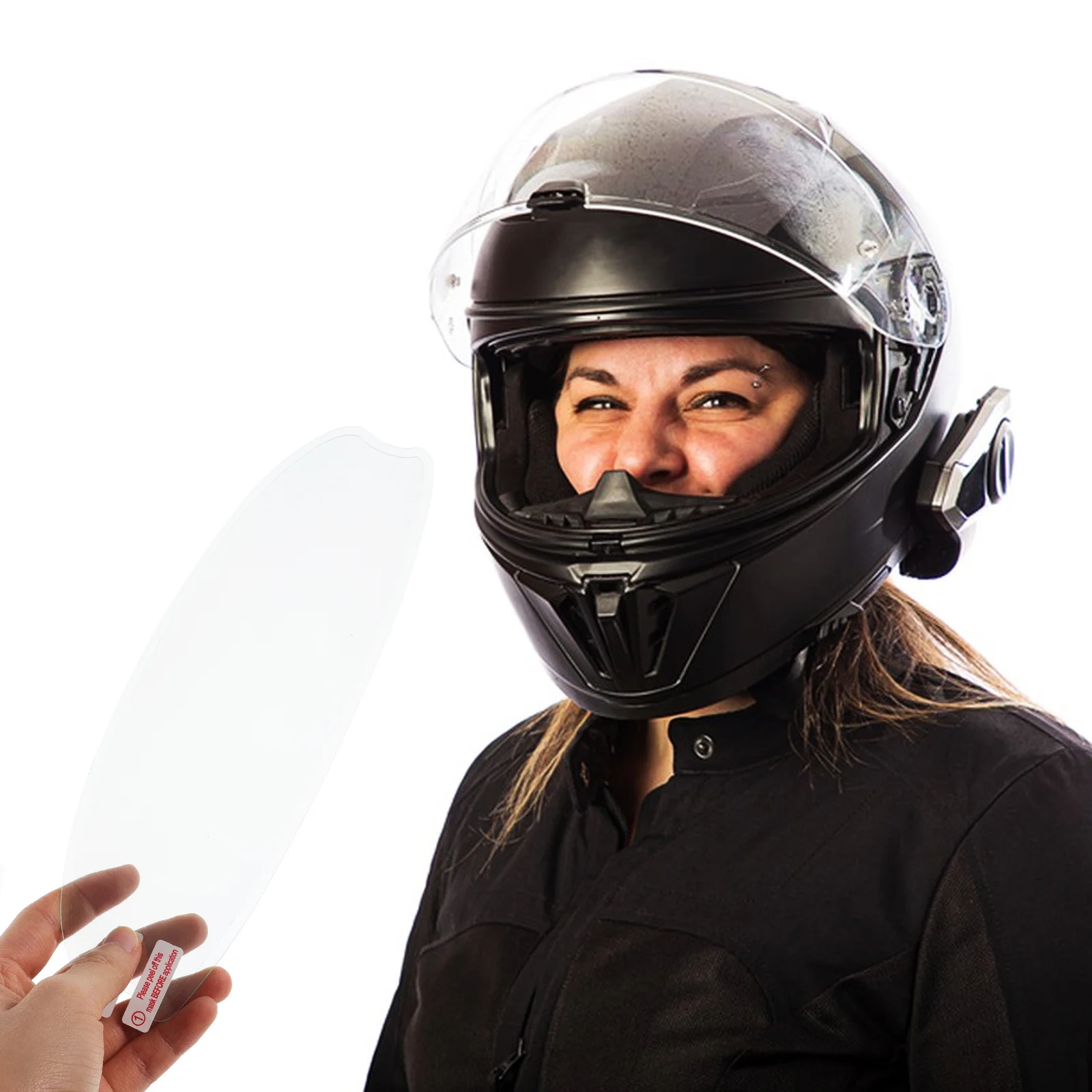 

Rainproof Anti Fog Film Clear Visor Insert Universal Fit For Motorbike Uv Protection Sunshade Shield Cold Weather