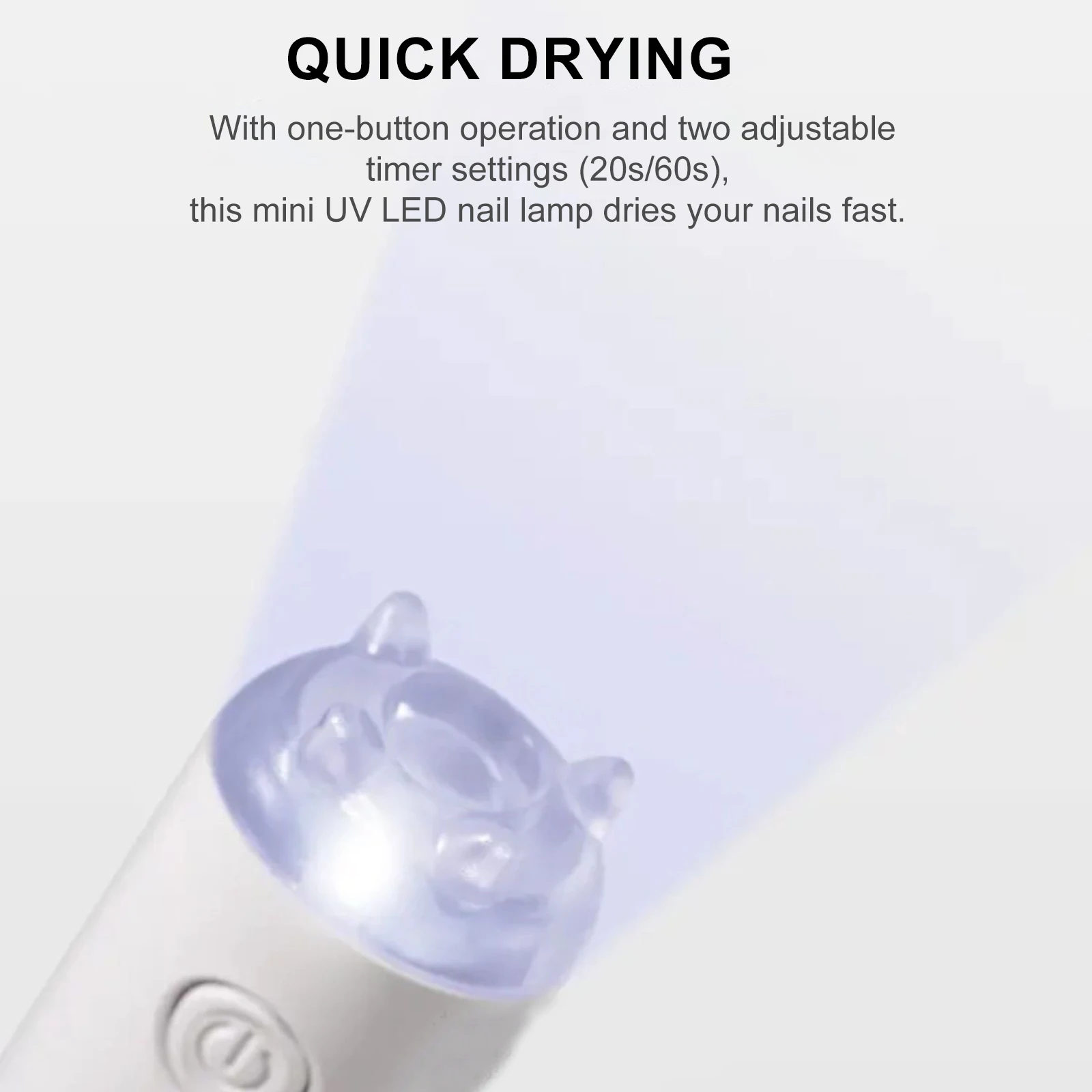 เครื่องอบเล็บยูวีแอลอีดี เจลขัดเงา เครื่องอบกาวติดเล็บ หลอดไฟยูวีสำหรับทำเล็บ แสงยูวีแอลอีดีสำหรับบำบัดเล็บ อุปกรณ์ทำเล็บ ตั้งเวลาได้ 20 วินาที/60 วินาที