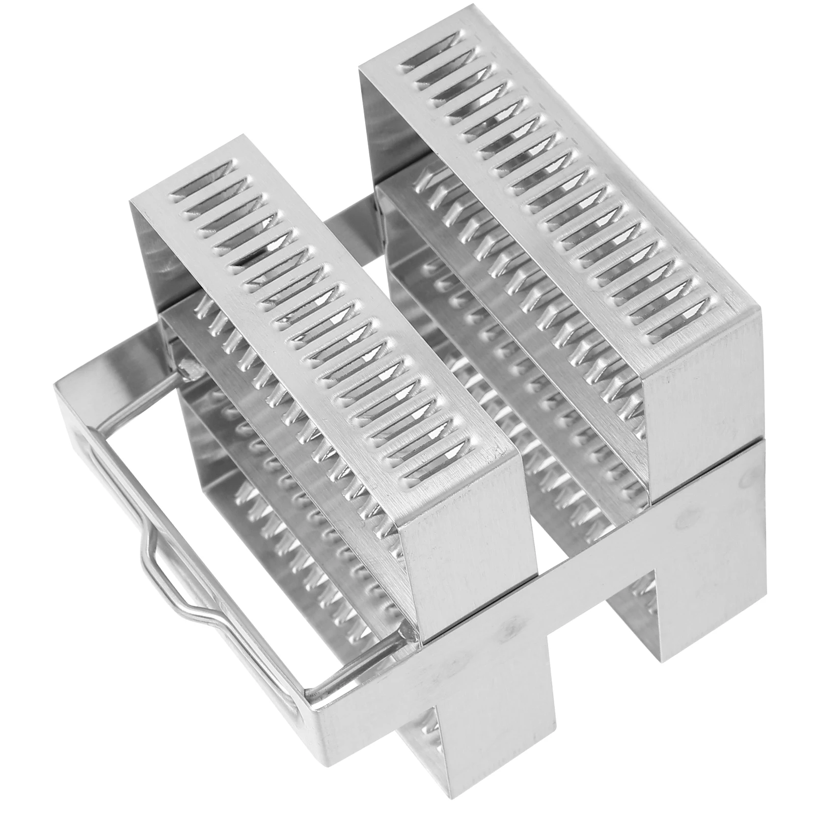 

Reusable Metal Microscope Slide Rack Stainless Steel Staining Holder for Laboratory Space-Saving Design Slide Storage Box Tool