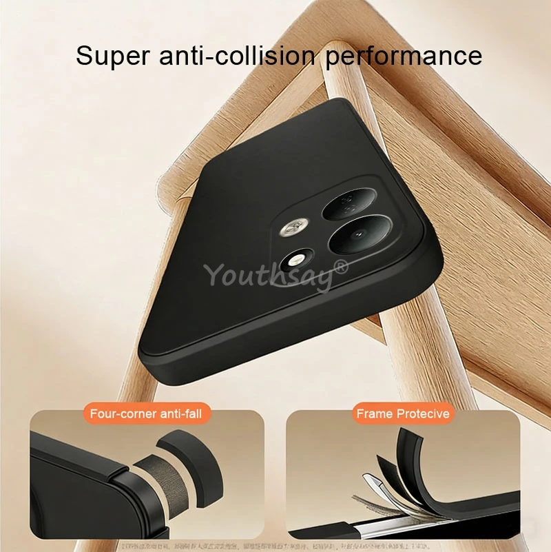 Für Xiaomi Redmi 17 Hülle Flüssigsilikon Einfarbige Weiche Hülle Redmi 17 Cover TPU Sturzsichere Handyhülle Redmi 17 Cover – Detail 5