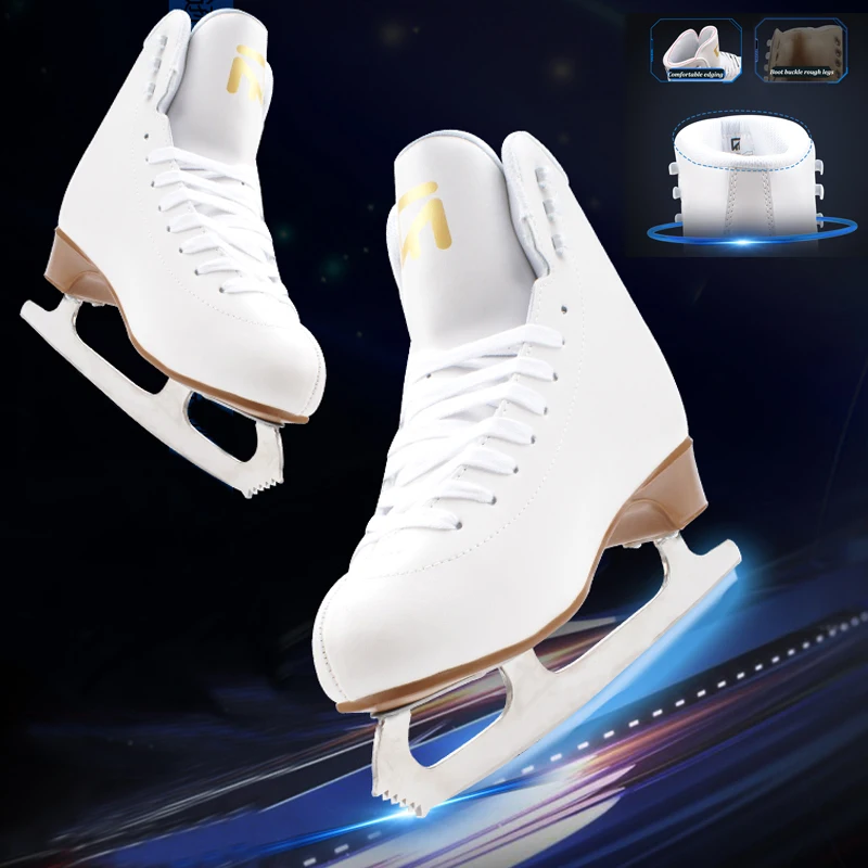 Chaussures de patinage sur glace avec lame de glace pour enfants et adultes, patinage artistique professionnel épais, pièces de patins à glace, hiver, nouveau