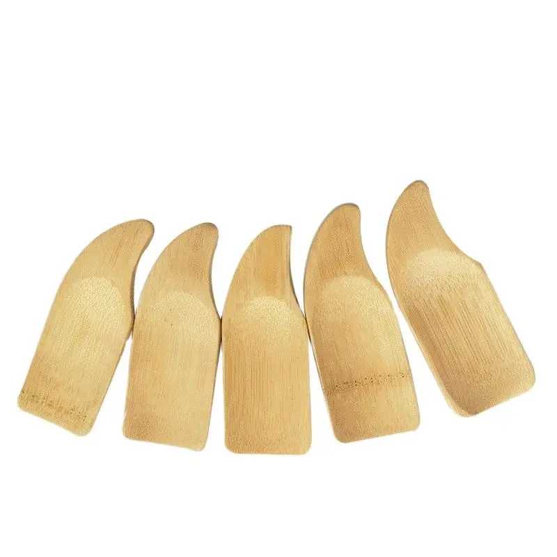5pcs Creative Natural Bamboo Spoon Tea Scoops Mini Short Handle Tea Spoon