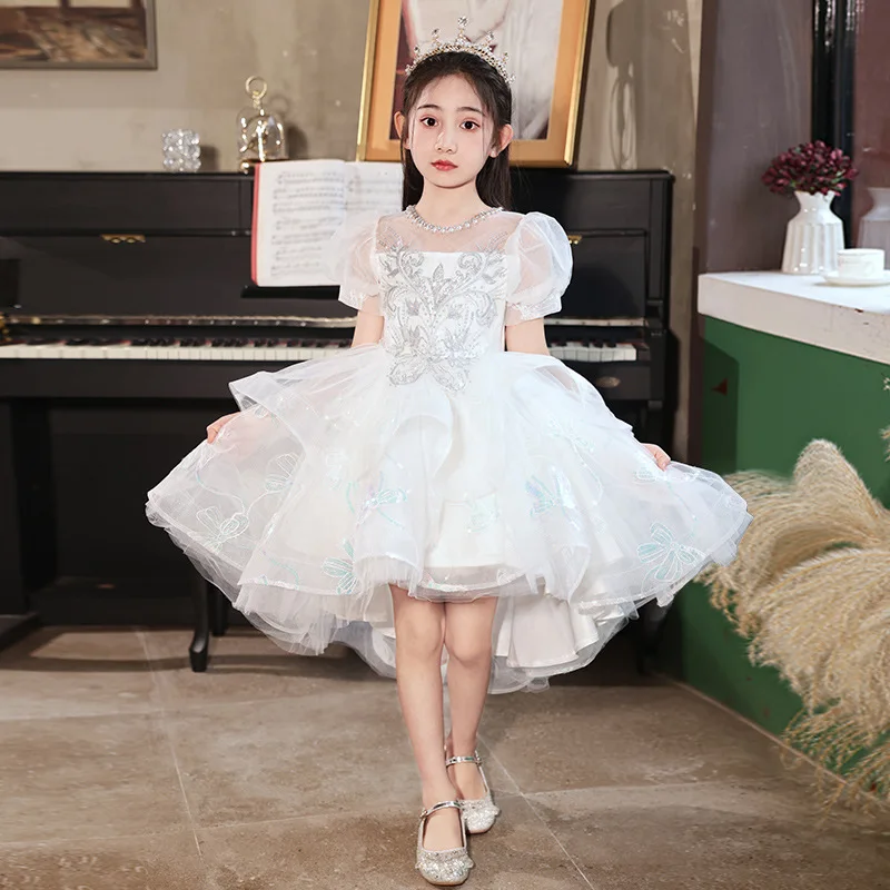 

Princess Dress Girl Dress Birthday Banquet Flower Girl Wedding Gauze Dress Child Host Piano Performance Costume