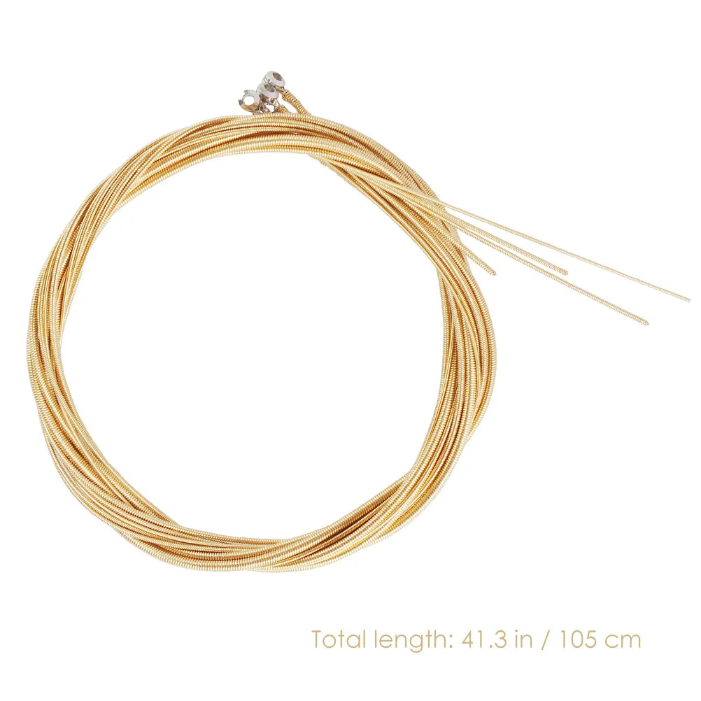 1Set Premium Bass Strings Replacement Set Sturdy Carbon Steel Brass Construction Smooth Surface Easy Safe Installation Bass