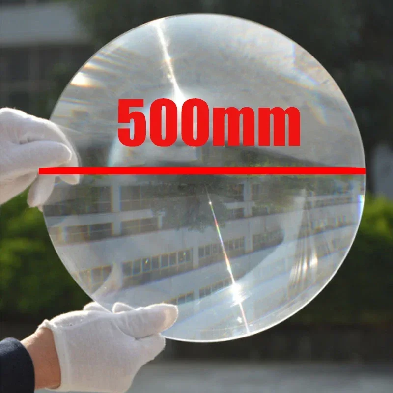 Round Diameter 500mm Fresnel Lens Condenser Ignition Boiling Water Magnifier For Scientific Experiment