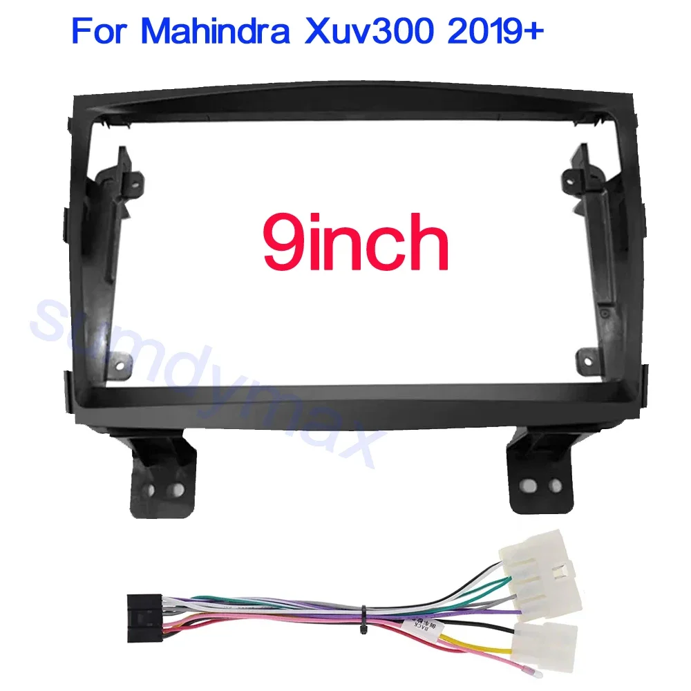 

2Din car Radio Fascia for Mahindra Xuv300 XUV 300 2019 2020 DVD Stereo Panel Dash Mount Installation Trim Kit Frame Plate cable